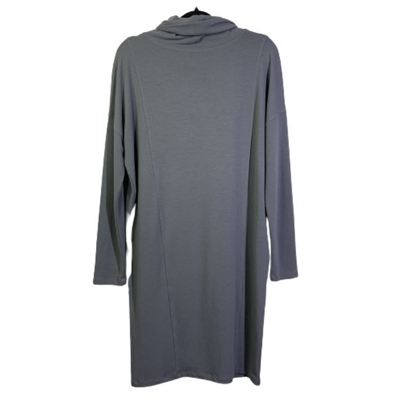 CABI Grey Cowl Neck Sweater Dress - Picture 6 of 8